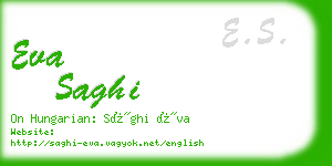 eva saghi business card